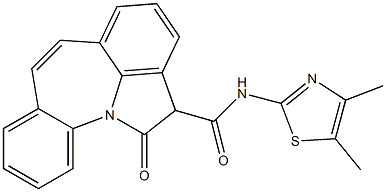 1,2-Dihydro-1-oxo-N-(4,5-dimethyl-2-thiazolyl)indolo[1,7-ab][1]benzazepine-2-carboxamide Struktur