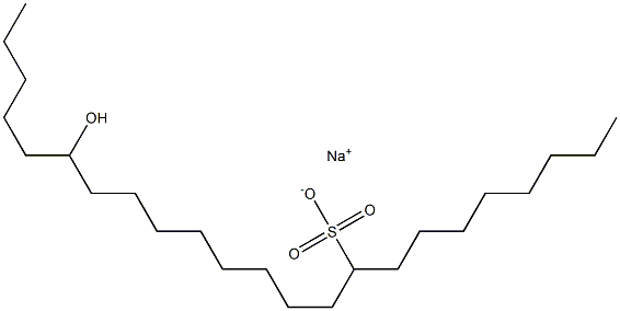 18-Hydroxytricosane-9-sulfonic acid sodium salt Struktur