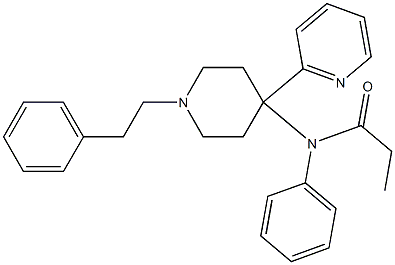 N-(Phenyl)-N-[1-(2-phenylethyl)-4-(2-pyridinyl)piperidin-4-yl]propanamide Struktur