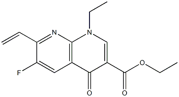 1,4-Dihydro-6-fluoro-7-ethenyl-4-oxo-1-ethyl-1,8-naphthyridine-3-carboxylic acid ethyl ester Struktur