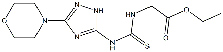 N-[(5-Morpholino-2H-1,2,4-triazol-3-ylamino)(thiocarbonyl)]glycine ethyl ester Struktur