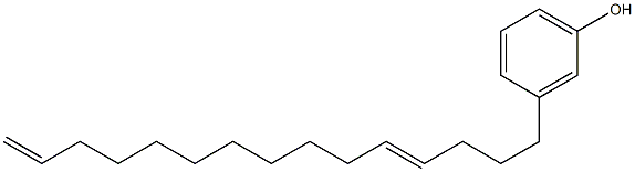 3-(4,14-Pentadecadienyl)phenol Struktur