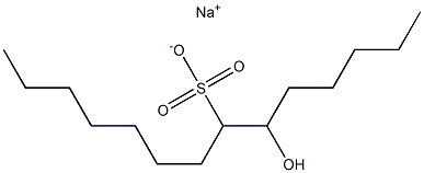 6-Hydroxytetradecane-7-sulfonic acid sodium salt Struktur