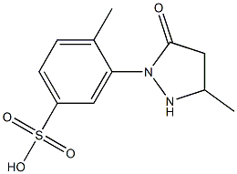 4-Methyl-3-(3-methyl-5-oxopyrazolidin-1-yl)benzenesulfonic acid Struktur