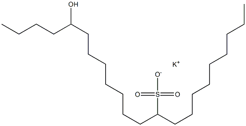 18-Hydroxydocosane-10-sulfonic acid potassium salt Struktur