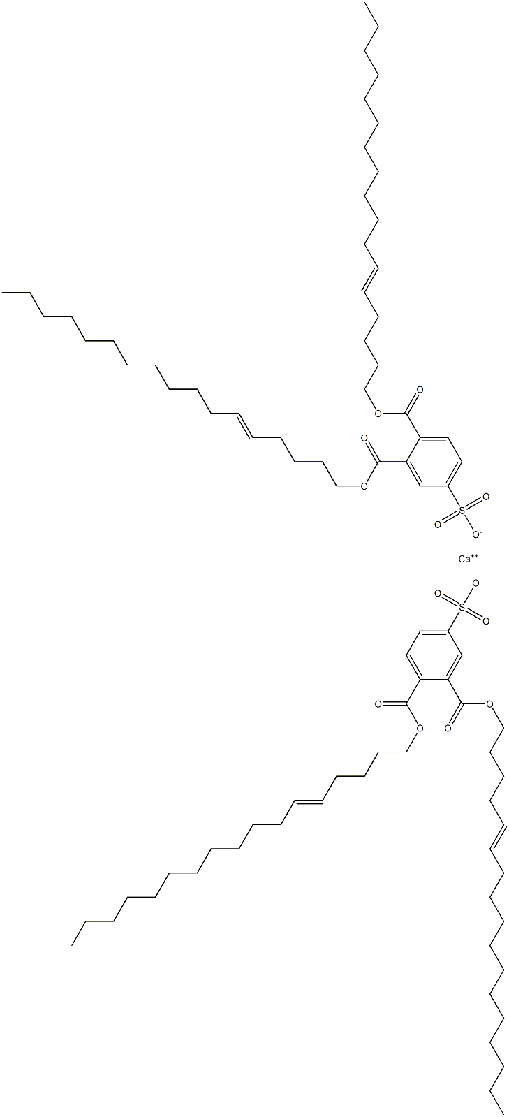 Bis[3,4-di(5-heptadecenyloxycarbonyl)benzenesulfonic acid]calcium salt Struktur