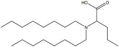 2-(Dioctylamino)valeric acid Struktur