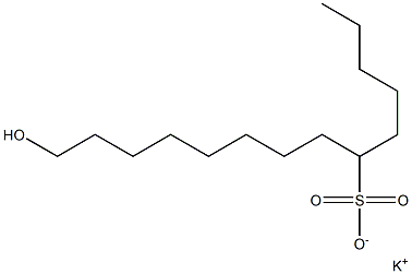 14-Hydroxytetradecane-6-sulfonic acid potassium salt Struktur