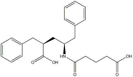 (2S,4S)-2,4-Dibenzyl-6-oxo-5-azadecanedioic acid Struktur