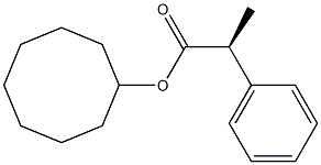 [S,(+)]-2-Phenylpropionic acid cyclooctyl ester Struktur