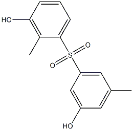 3,3'-Dihydroxy-2,5'-dimethyl[sulfonylbisbenzene] Struktur