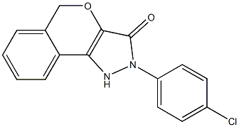 1,5-Dihydro-2-(4-chlorophenyl)[2]benzopyrano[4,3-c]pyrazol-3(2H)-one Struktur