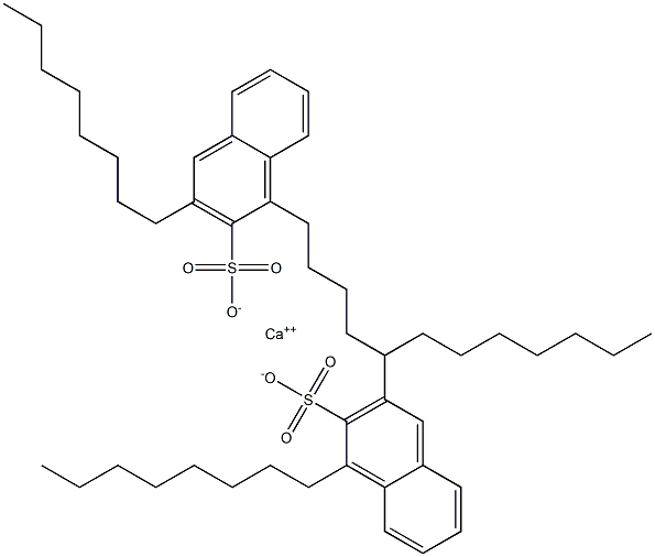 Bis(1,3-dioctyl-2-naphthalenesulfonic acid)calcium salt Struktur