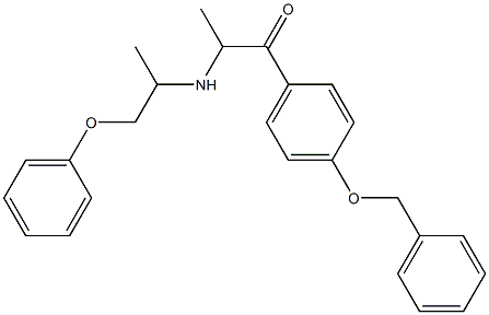 2-[(1-Methyl-2-phenoxyethyl)amino]-1-[4-(phenylmethoxy)phenyl]-1-propanone Struktur