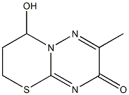 7,8-Dihydro-8-hydroxy-2-methyl-3H,6H-[1,3]thiazino[3,2-b][1,2,4]triazin-3-one Struktur