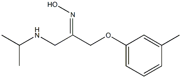 1-(3-Methylphenoxy)-3-isopropylaminoacetone (E)-oxime Struktur