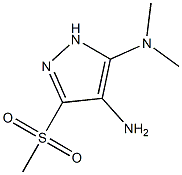 4-Amino-5-dimethylamino-3-methylsulfonyl-1H-pyrazole Struktur