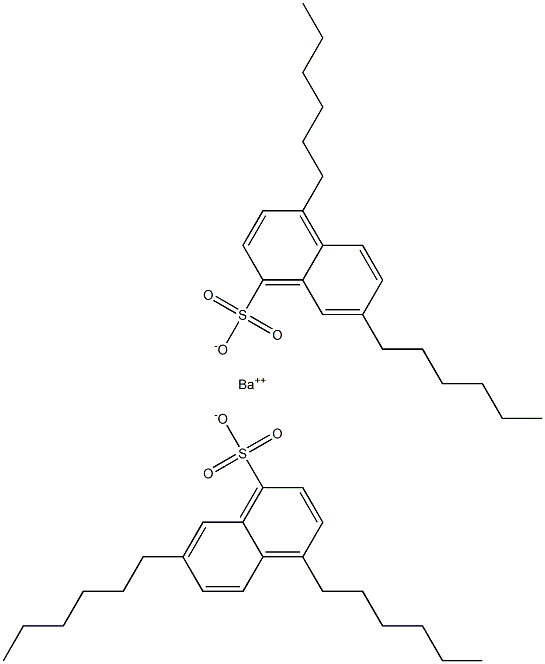 Bis(4,7-dihexyl-1-naphthalenesulfonic acid)barium salt Struktur