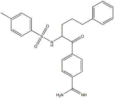 4-[2-(4-Methylphenylsulfonylamino)-1-oxo-5-phenylpentyl]benzamidine Struktur