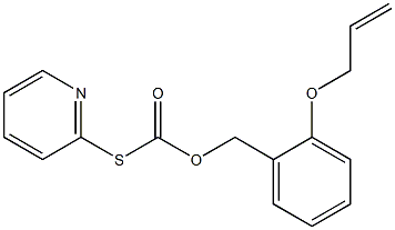 Thiocarbonic acid O-[2-(2-propenyloxy)benzyl]S-(2-pyridyl) ester Struktur