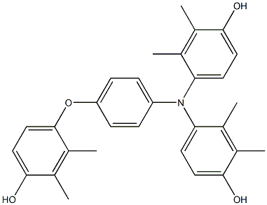 N,N-Bis(4-hydroxy-2,3-dimethylphenyl)-4-(4-hydroxy-2,3-dimethylphenoxy)benzenamine Struktur