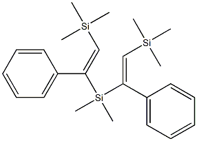 Bis[1-phenyl-2-(trimethylsilyl)ethenyl]dimethylsilane Struktur