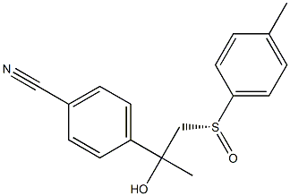 (R)-1-Methyl-1-(4-cyanophenyl)-2-(4-methylphenylsulfinyl)ethanol Struktur