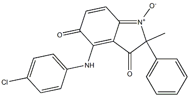 4-(4-Chlorophenylamino)-2-methyl-3,5-dioxo-2-phenyl-3,5-dihydro-2H-indole 1-oxide Struktur