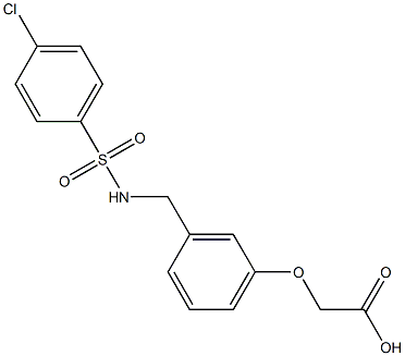 3-[[(4-Chlorophenylsulfonyl)amino]methyl]phenoxyacetic acid Struktur