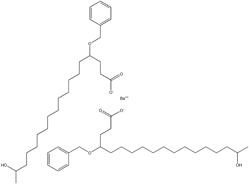 Bis(4-benzyloxy-17-hydroxystearic acid)barium salt Struktur