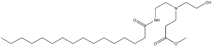 3-[N-(2-Hexadecanoylaminoethyl)-N-(2-hydroxyethyl)amino]propionic acid methyl ester Struktur