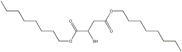 2-Mercaptosuccinic acid dioctyl ester Struktur