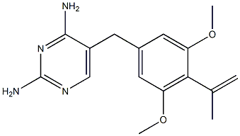 2,4-Diamino-5-[3,5-dimethoxy-4-(1-methylethenyl)benzyl]pyrimidine Struktur