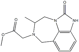 1,2,4,5,6,7-Hexahydro-5-methyl-2-oxoimidazo[4,5,1-jk][1,4]benzodiazepine-6-acetic acid methyl ester Struktur