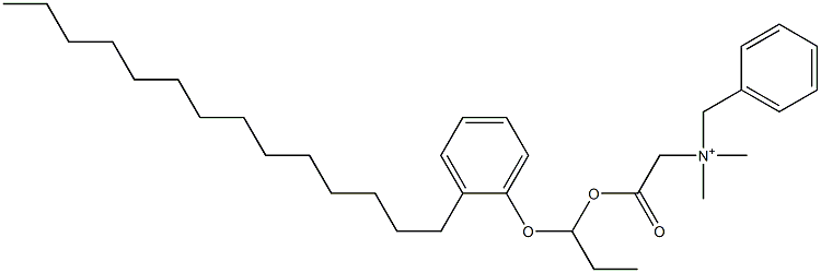 N,N-Dimethyl-N-benzyl-N-[[[1-(2-tetradecylphenyloxy)propyl]oxycarbonyl]methyl]aminium Struktur