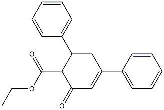 2-(Ethoxycarbonyl)-3,5-diphenyl-5-cyclohexene-1-one Struktur