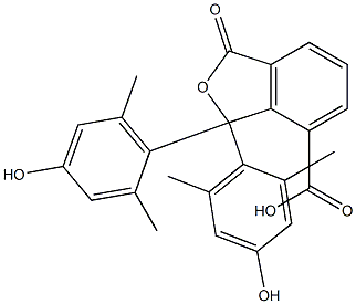 1,3-Dihydro-1,1-bis(4-hydroxy-2,6-dimethylphenyl)-3-oxoisobenzofuran-7-carboxylic acid Struktur