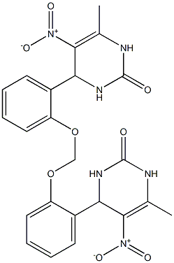 4,4'-[Methylenebis(oxy)bis(2,1-phenylene)]bis[1,4-dihydro-5-nitro-6-methylpyrimidin-2(3H)-one] Struktur