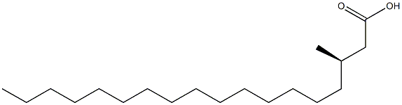 [R,(+)]-3-Methylstearic acid Struktur