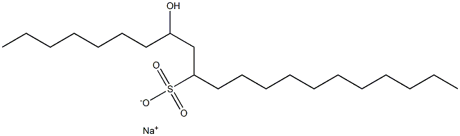 8-Hydroxyhenicosane-10-sulfonic acid sodium salt Struktur