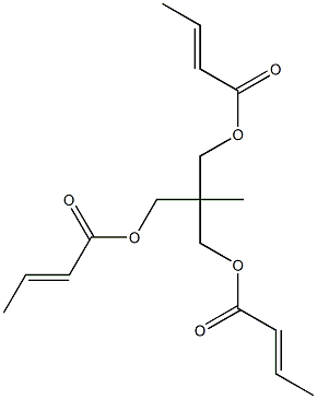 Bis[(E)-2-butenoic acid]2-(crotonoyloxymethyl)-2-methylpropane-1,3-diyl ester Struktur