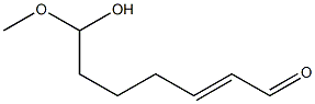 7-Hydroxy-7-methoxy-2-hepten-1-al Struktur