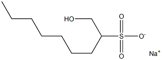 1-Hydroxynonane-2-sulfonic acid sodium salt Struktur