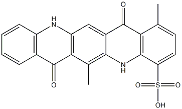 5,7,12,14-Tetrahydro-1,6-dimethyl-7,14-dioxoquino[2,3-b]acridine-4-sulfonic acid Struktur