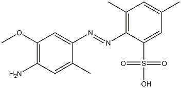 2-(4-Amino-5-methoxy-2-methylphenylazo)-3,5-dimethylbenzenesulfonic acid Struktur