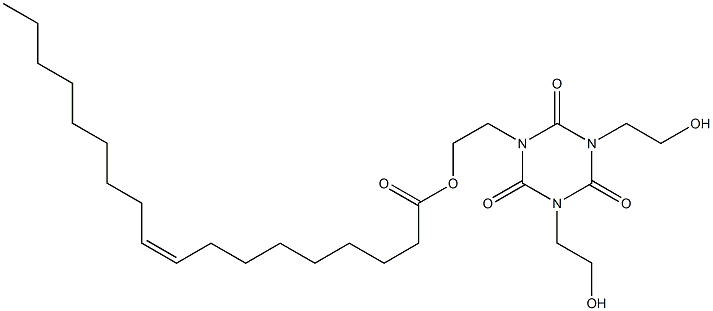 1,3-Bis(2-hydroxyethyl)-5-(2-oleoyloxyethyl)hexahydro-1,3,5-triazine-2,4,6-trione Struktur