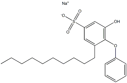 6-Hydroxy-2-decyl[oxybisbenzene]-4-sulfonic acid sodium salt Struktur