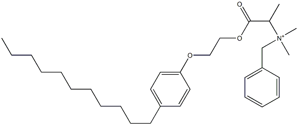 N,N-Dimethyl-N-benzyl-N-[1-[[2-(4-undecylphenyloxy)ethyl]oxycarbonyl]ethyl]aminium Struktur