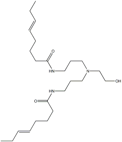 N,N'-[2-Hydroxyethyliminobis(3,1-propanediyl)]bis(5-octenamide) Struktur