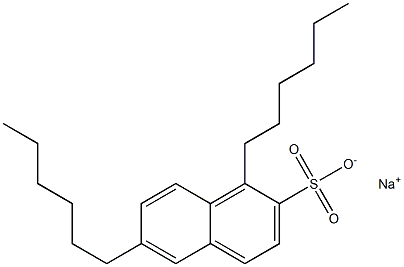 1,6-Dihexyl-2-naphthalenesulfonic acid sodium salt Struktur